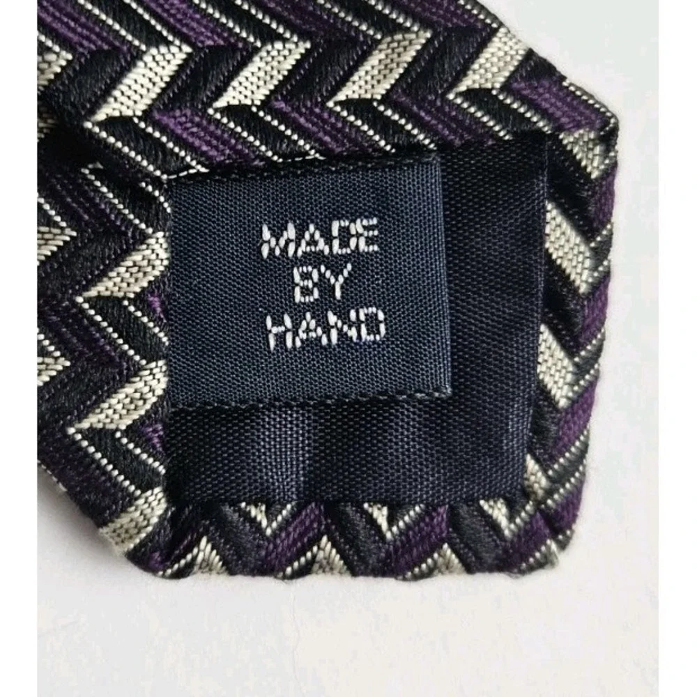 Polo Ralph Lauren Men's Vintage Geometric Hand Made Silk‎ Tie